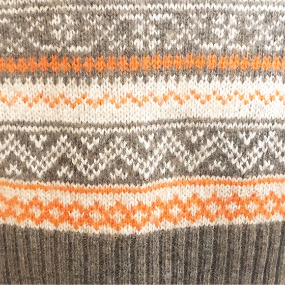 UNIQLO SWEATER COLLECTION Wool Blend Fair Isle Short Sleeve Tunic Sweater Dress - Picture 9 of 16